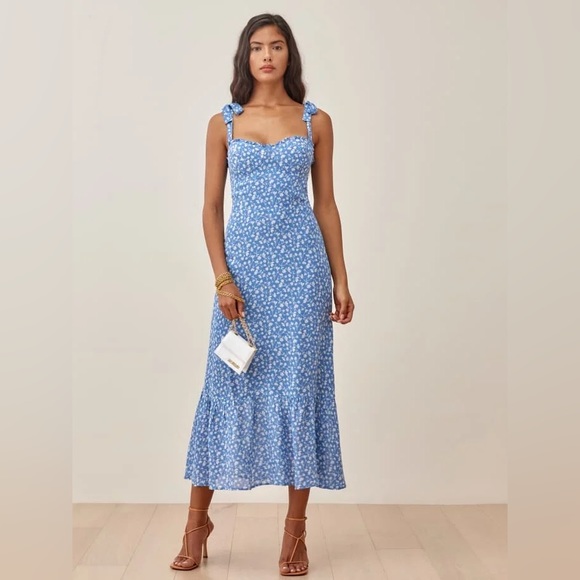 Reformation Dresses & Skirts - Reformation Nikita Dress in Marie Blue Print Size 2